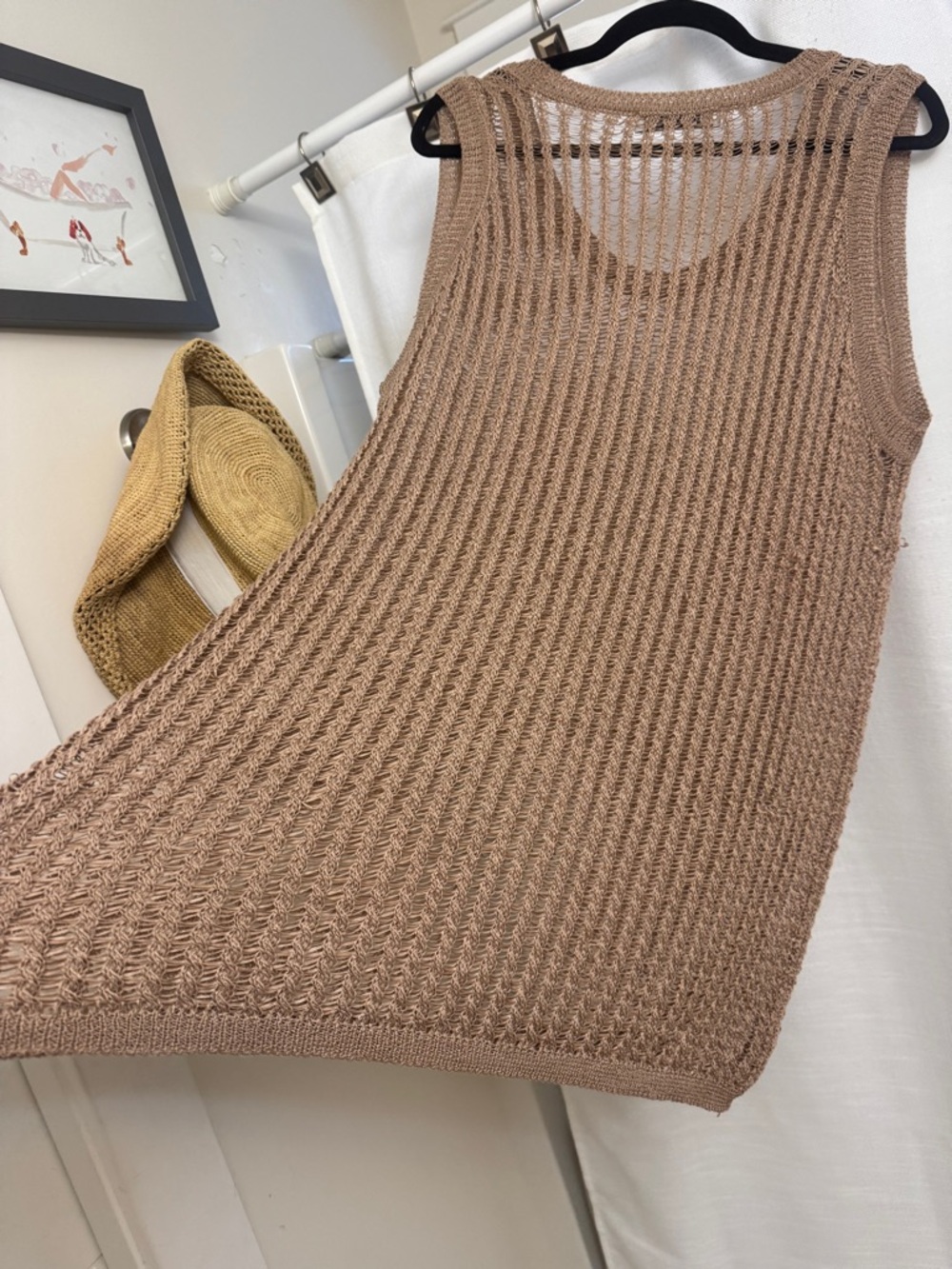 Zara Oversized Open Knit Bohemian Tank Tunic – Size Large - Picture 7 of 8